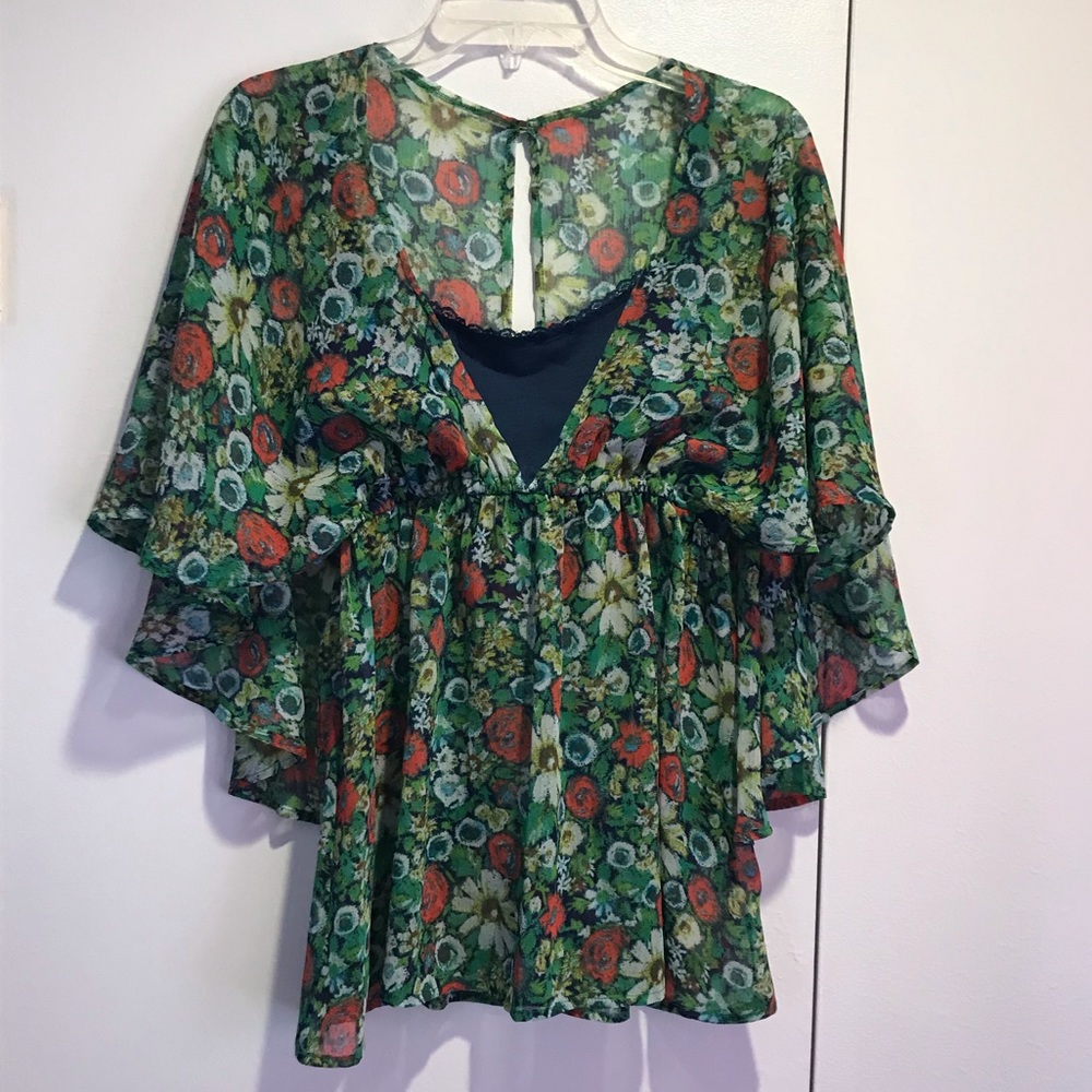 Olsenboye Floral Blouse